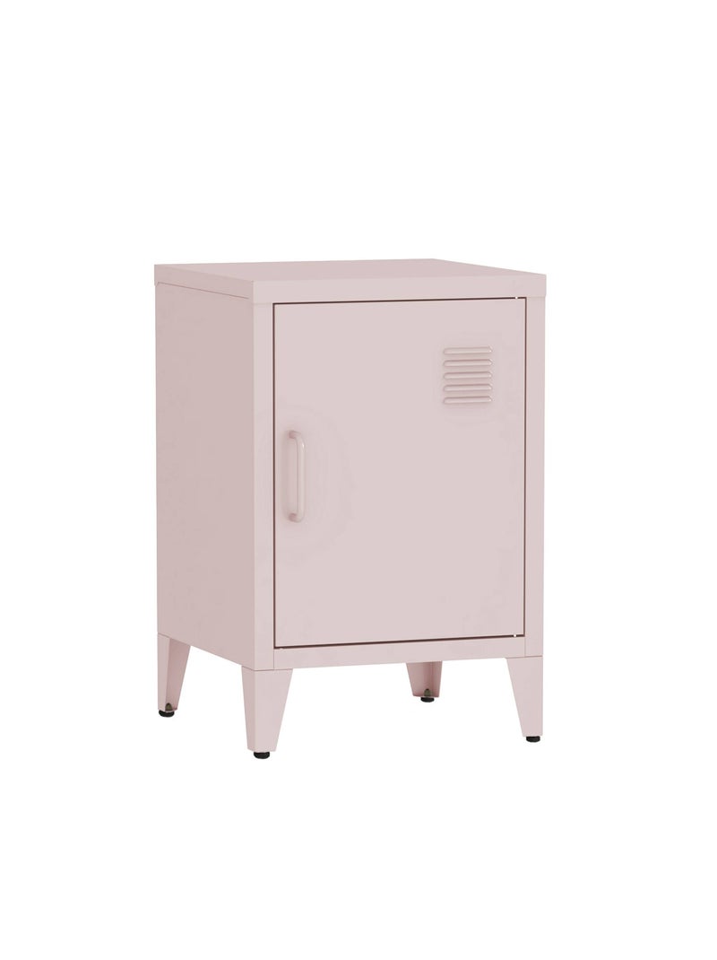 Table de chevet industrielle métal 1 porte Soho Rose - Kiabi