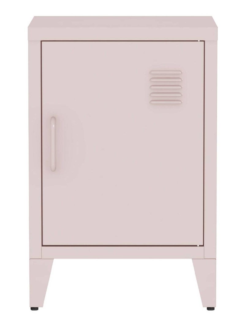 Table de chevet industrielle métal 1 porte Soho Rose - Kiabi
