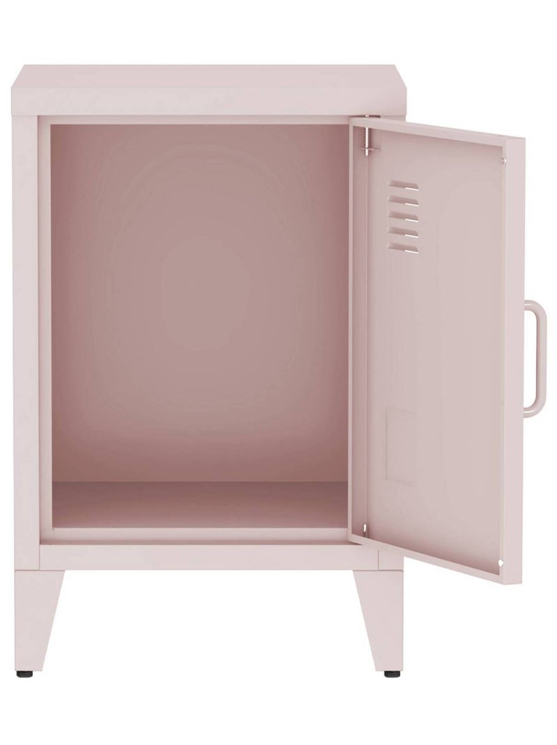 Table de chevet industrielle métal 1 porte Soho Rose - Kiabi