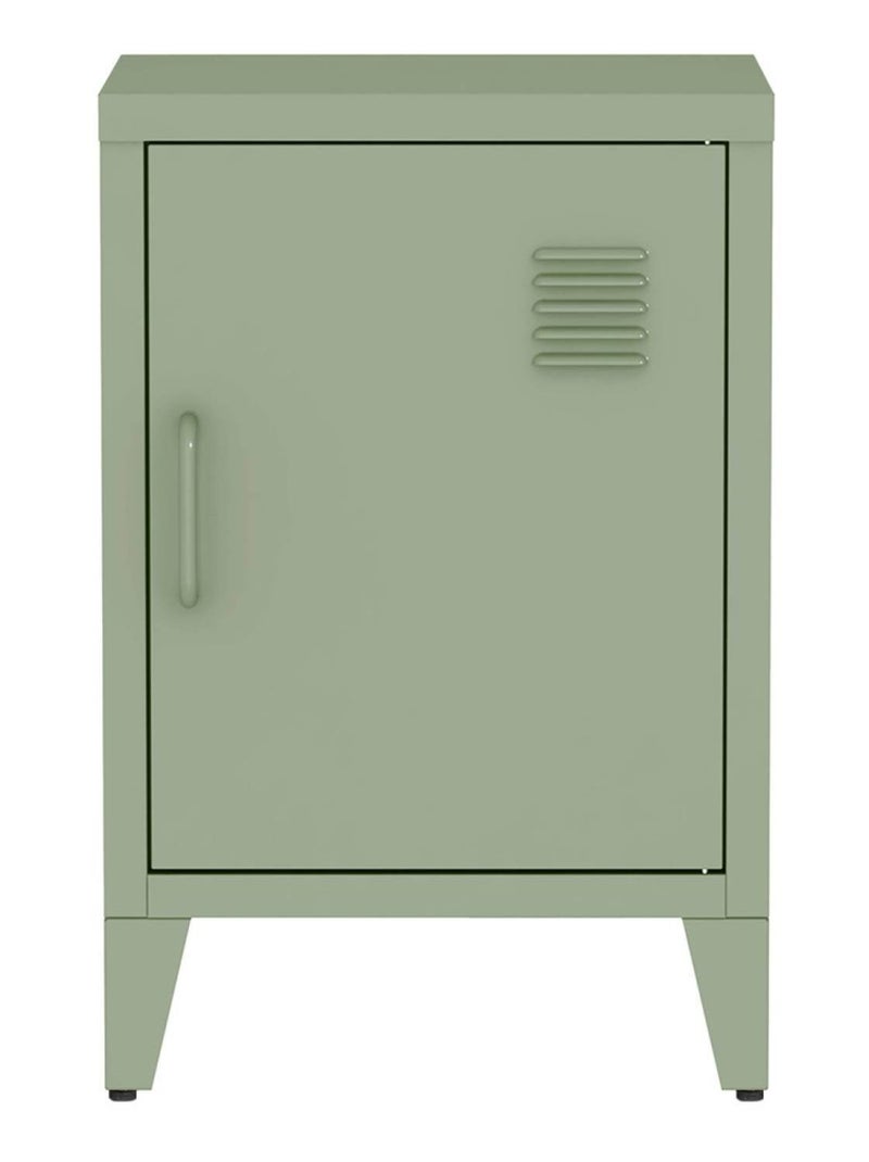 Table de chevet industrielle métal 1 porte Soho Vert clair - Kiabi