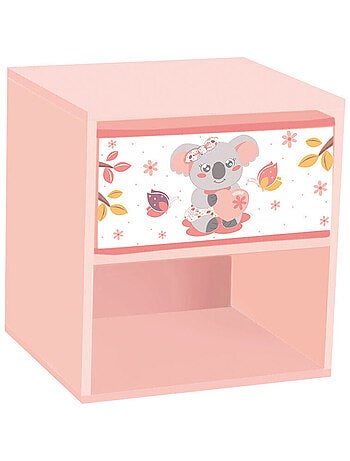 Table de chevet Koala pour enfant avec tiroir H.36 X L.33 X P.30 cm
