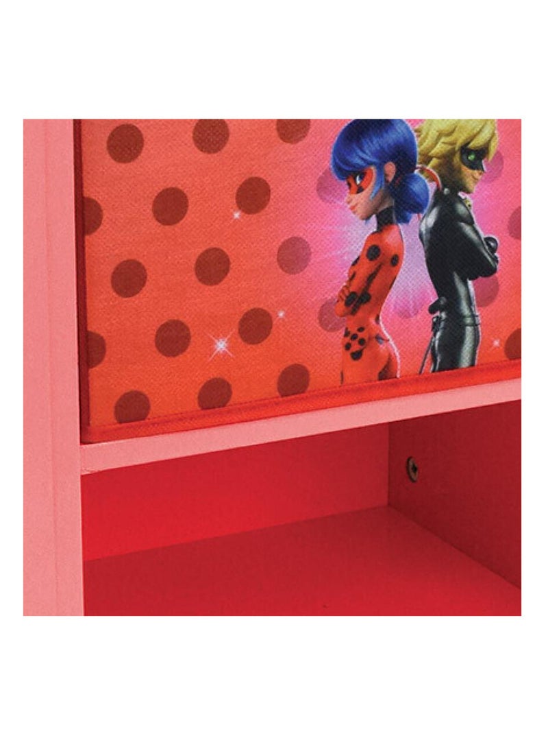 Table de chevet miraculous pour enfant avec tiroir H.36 X L.33 X P.30 cm Rouge - Kiabi