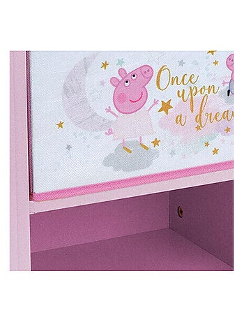 Table de chevet Peppa pig once upon a dream rose pour enfant avec tiroir H.36 X L.33 X P.30 cm