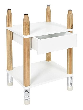 Table de chevet pour enfant blanche