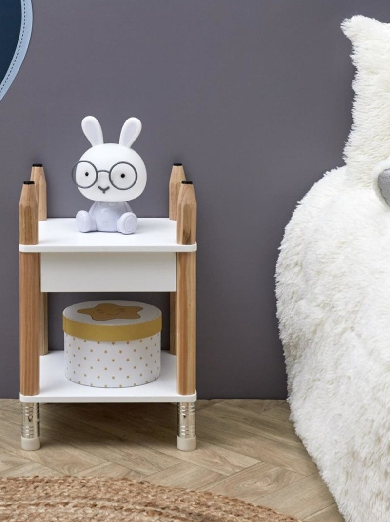 Table de chevet pour enfant blanche Blanc - Kiabi