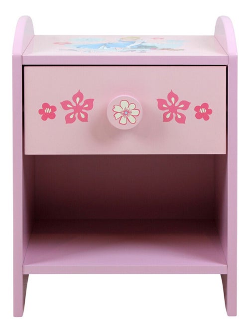 Table de chevet Princesses Disney - Raiponce et Vaiana - Rose et Bleu - Kiabi