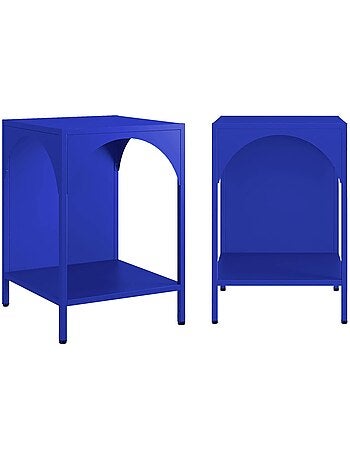 Table de chevet, table d'appoint industrielle métal (lot de 2) soho