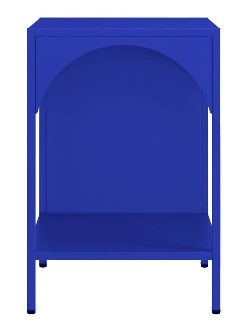 Table de chevet, table d'appoint industrielle métal (lot de 2) soho Bleu - Kiabi