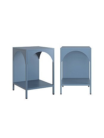 Table de chevet, table d'appoint industrielle métal (lot de 2) Soho