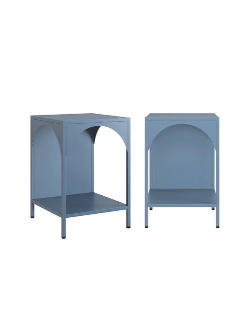 Table de chevet, table d'appoint industrielle métal (lot de 2) Soho - Kiabi