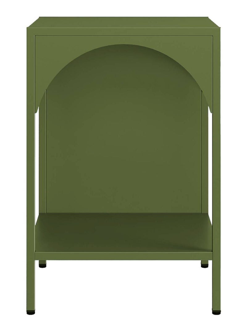 Table de chevet, table d'appoint industrielle métal (lot de 2) Soho Kaki - Kiabi