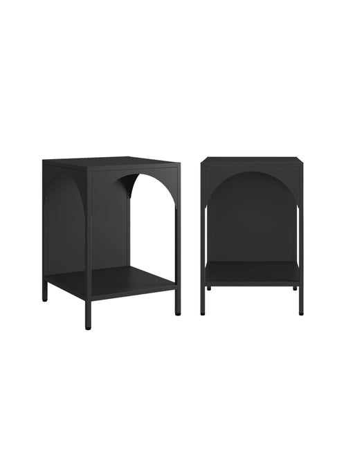 Table de chevet, table d'appoint industrielle métal (lot de 2) Soho - Kiabi