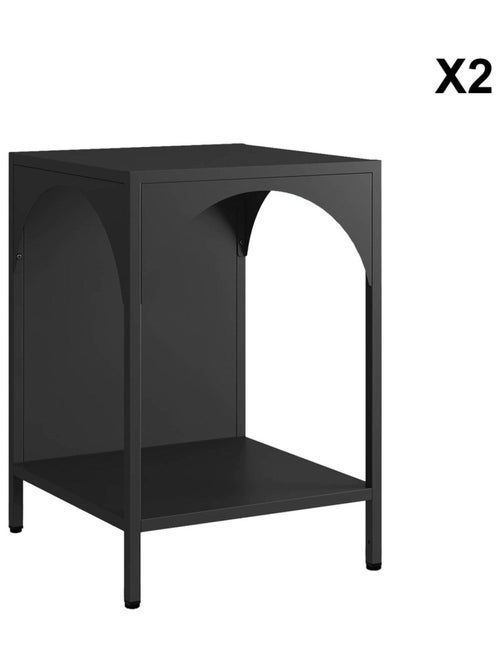 Table de chevet, table d'appoint industrielle métal (lot de 2) Soho - Kiabi