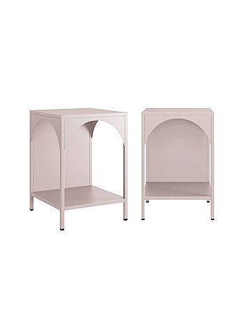 Table de chevet, table d'appoint industrielle métal (lot de 2) Soho