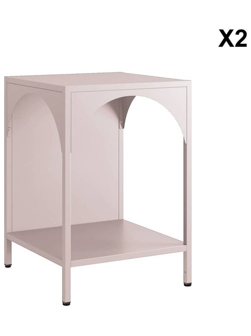 Table de chevet, table d'appoint industrielle métal (lot de 2) Soho - Kiabi