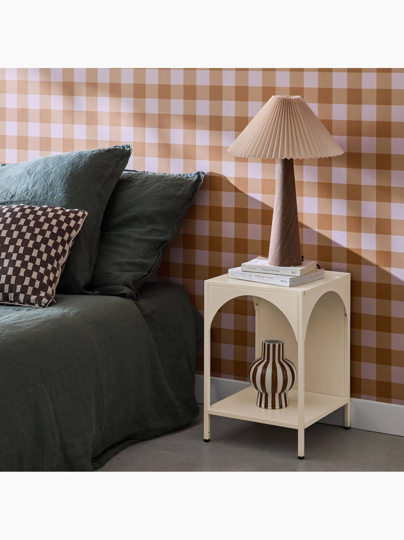 Table de chevet, table d'appoint industrielle métal Soho Beige - Kiabi