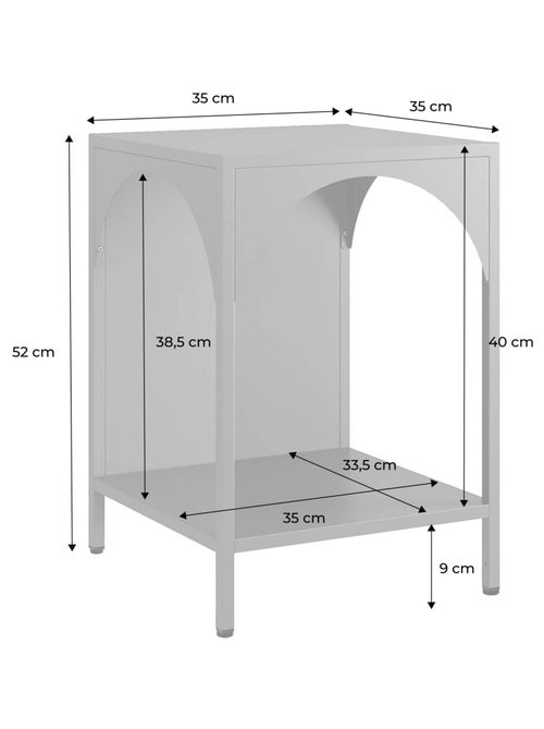 Table de chevet, table d'appoint industrielle métal Soho - Kiabi