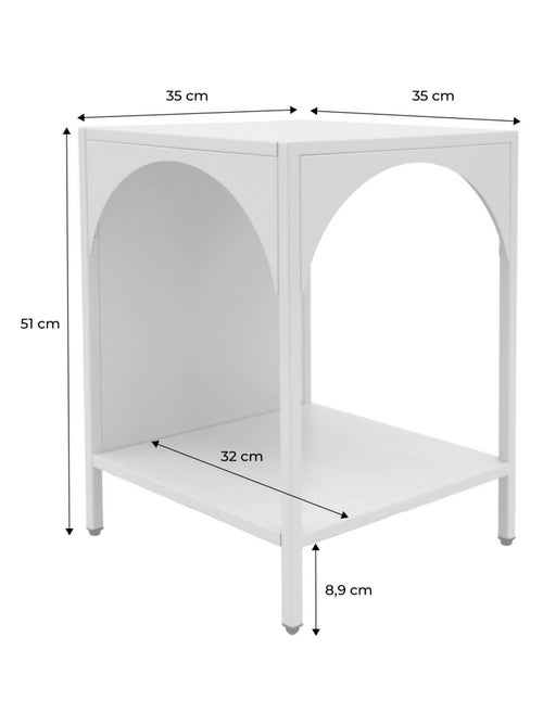 Table de chevet, table d'appoint industrielle métal Soho - Kiabi