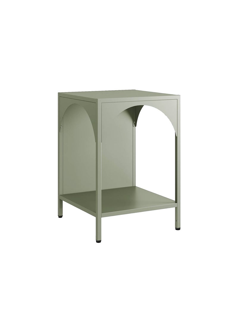 Table de chevet, table d'appoint industrielle métal Soho Vert clair - Kiabi
