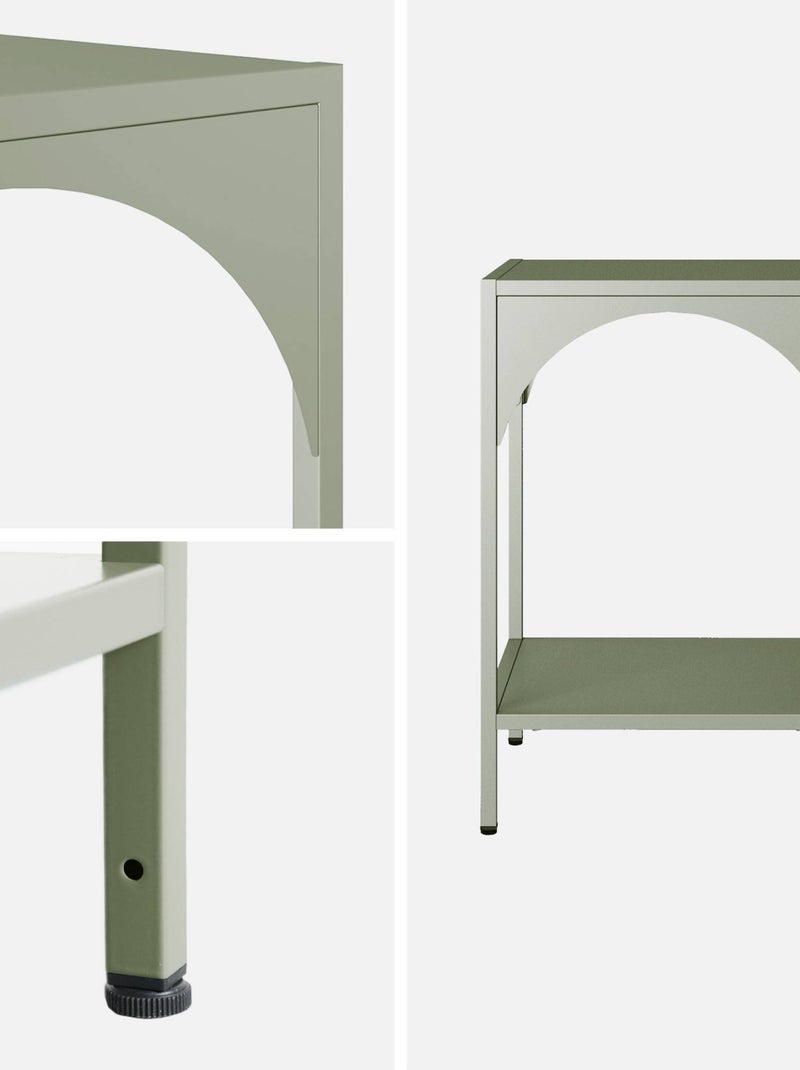 Table de chevet, table d'appoint industrielle métal Soho Vert clair - Kiabi