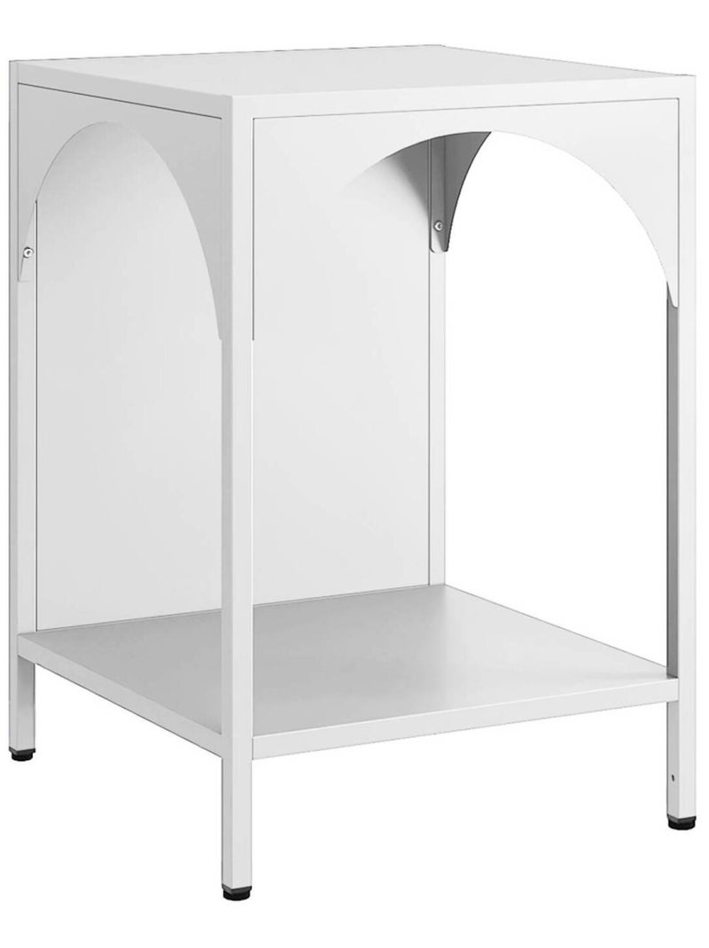 Table de chevet, table d'appoint industrielle  Soho Blanc - Kiabi