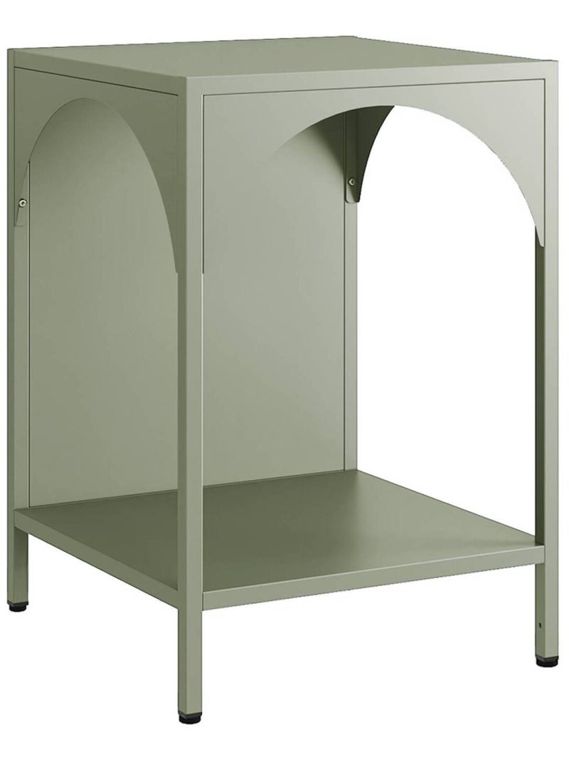 Table de chevet, table d'appoint industrielle  Soho Vert - Kiabi