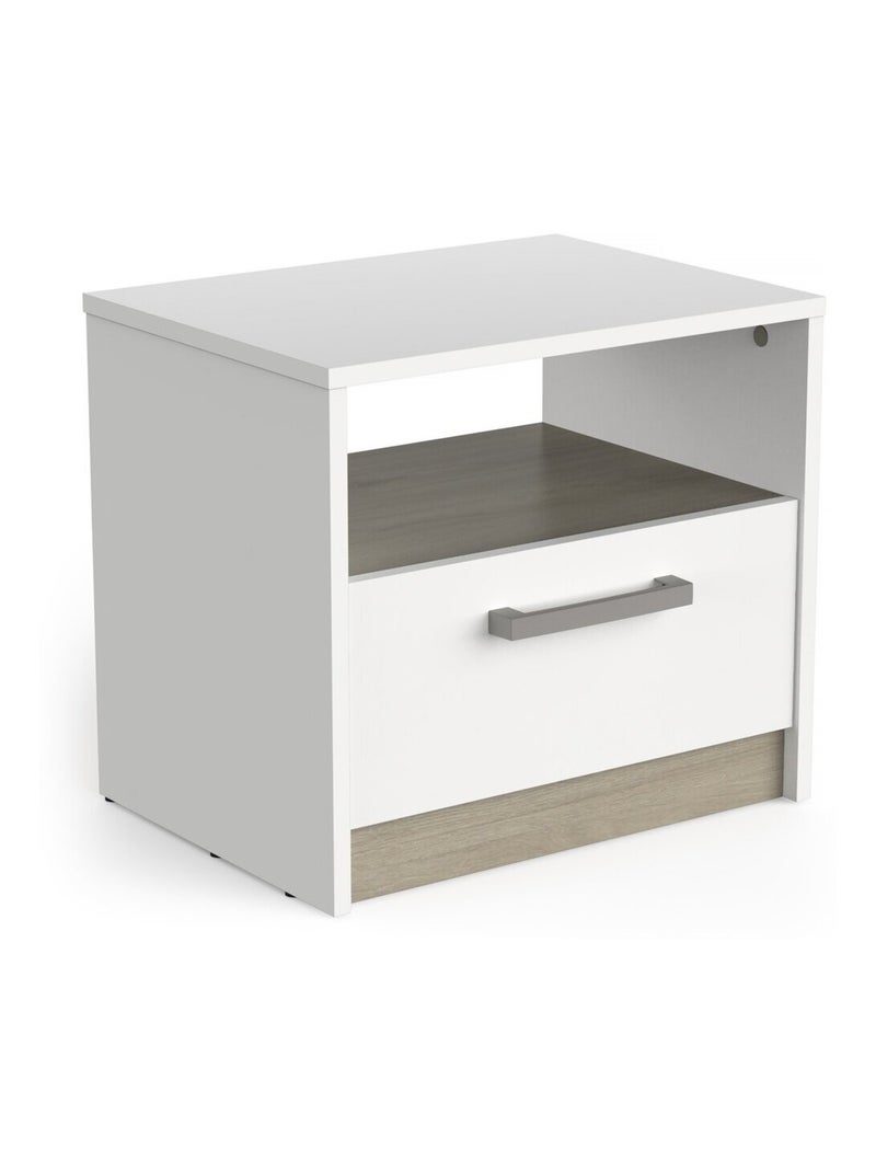Table de chevet "Watson" - Blanc mat Blanc - Kiabi