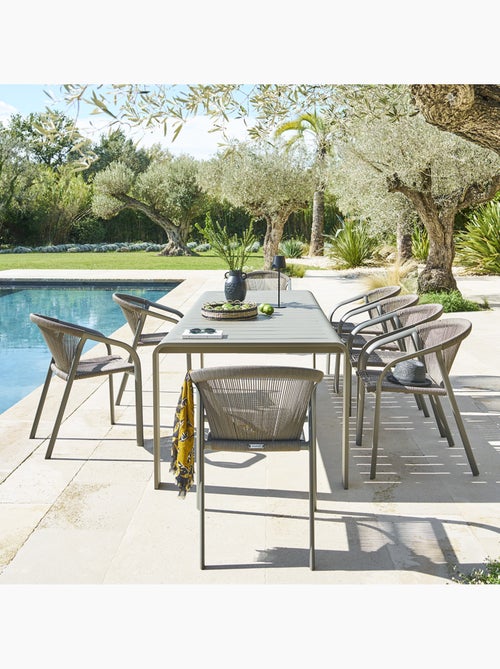 Table de jardin 10 places en aluminium DOMILLY - Kiabi Table de jardin 10 places en aluminium DOMILLY - Kiabi