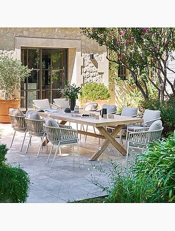 Table de jardin 10 places en eucalyptus xenia