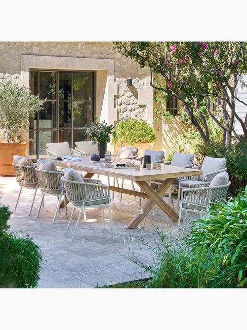 Table de jardin 10 places en eucalyptus XENIA - Kiabi Table de jardin 10 places en eucalyptus XENIA - Kiabi