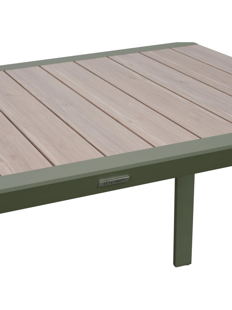 Table de jardin 4 places en aluminium effet bois ÉVASION Beige - Kiabi