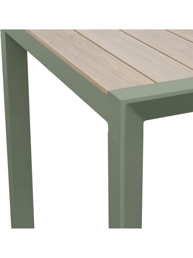 Table de jardin 4 places en aluminium effet bois ÉVASION Beige - Kiabi
