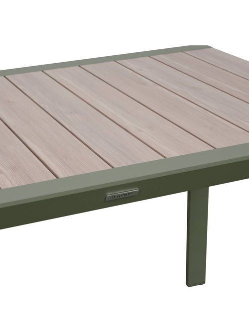 Table de jardin 4 places en aluminium effet bois ÉVASION - Kiabi