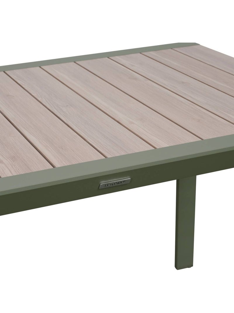 Table de jardin 4 places en aluminium effet bois ÉVASION Beige - Kiabi