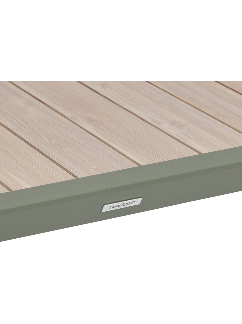 Table de jardin 6 places en aluminium effet bois ÉVASION Beige - Kiabi