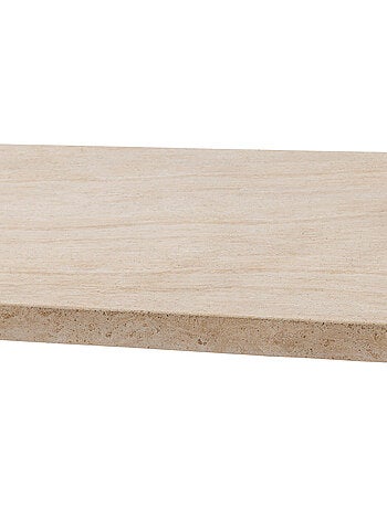 Table de jardin 8 places en acacia plateau effet travertin VENIZIA
