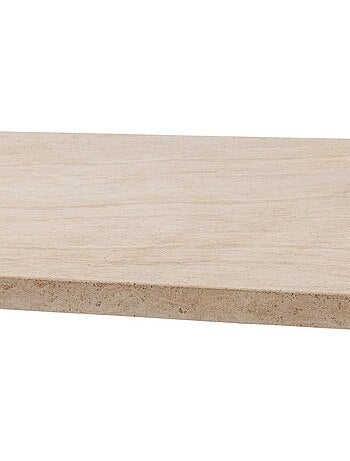 Table de jardin 8 places en acacia plateau effet travertin VENIZIA