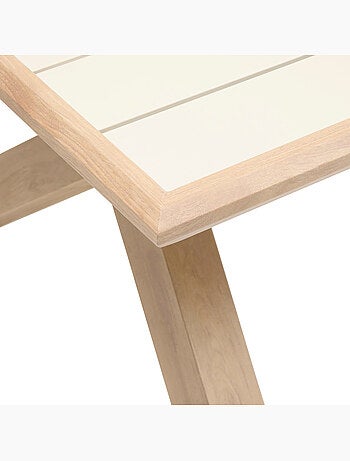 Table de jardin 8 places en aluminium piètement croisé AXIOME