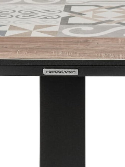Table de jardin bistro carrée en acier et céramique 2 places LAMBADA - Kiabi