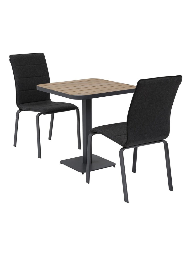 Table de jardin bistro en acacia TYLA Gris foncé - Kiabi