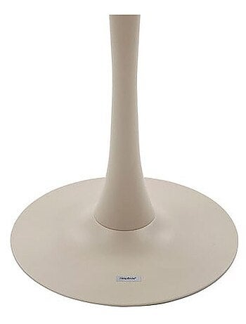 Table de jardin bistro ronde en aluminium effet bois 2 places OVIALON