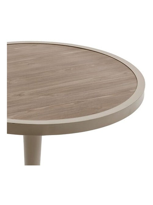 Table de jardin bistro ronde en aluminium effet bois 2 places OVIALON - Kiabi