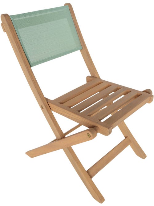 Table de jardin bistrot enfant bois d'acacia + 2 assises Elise - Kiabi Table de jardin bistrot enfant bois d'acacia + 2 assises Elise - Kiabi