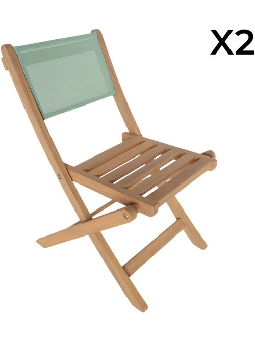 Table de jardin bistrot enfant bois d'acacia + 2 assises Elise - Kiabi Table de jardin bistrot enfant bois d'acacia + 2 assises Elise - Kiabi
