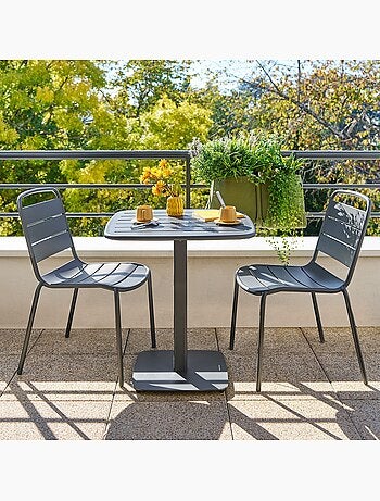 Table de jardin carrée 2 places ALEGORIA