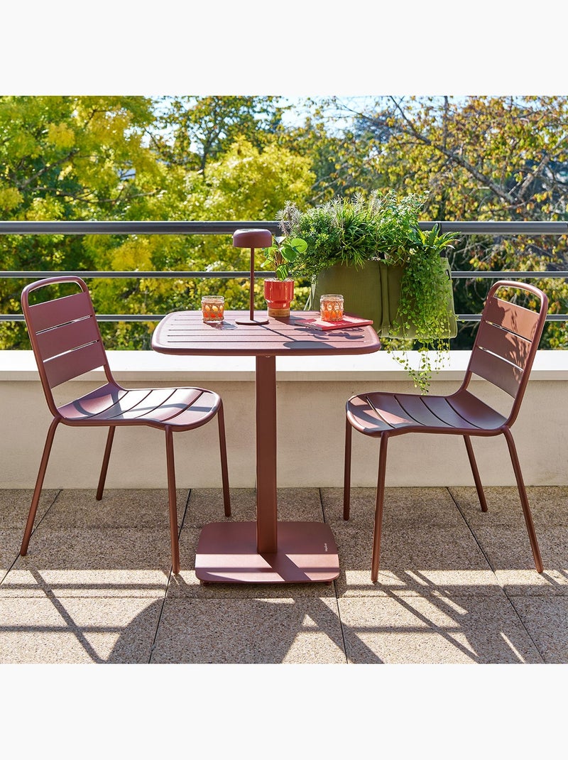 Table de jardin carrée 2 places ALEGORIA Orange - Kiabi