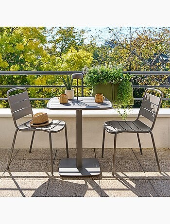 Table de jardin carrée 2 places ALEGORIA