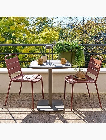 Table de jardin carrée 2 places ALEGORIA