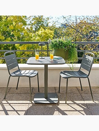 Table de jardin carrée 2 places ALEGORIA
