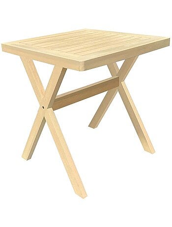 Table de jardin carrée en bois 2 places XENIA